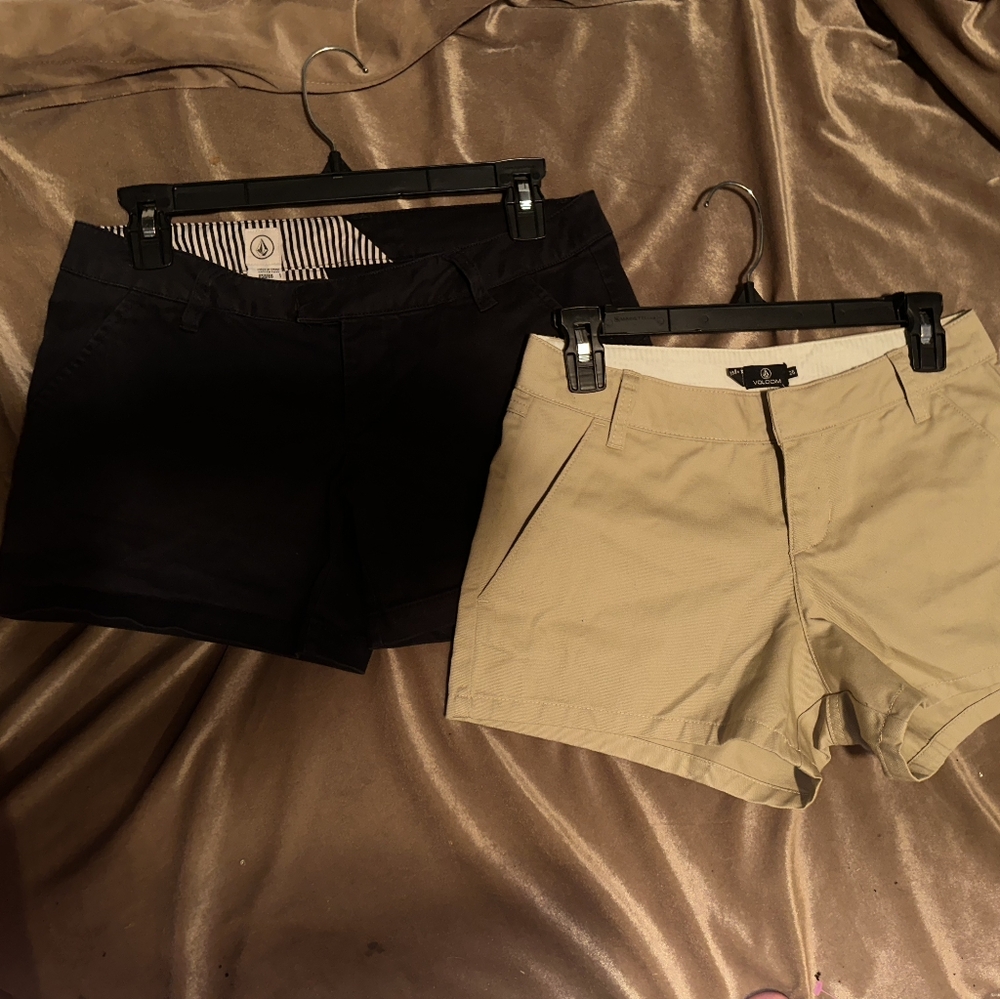 Volcom Black and Tan Women Shorts